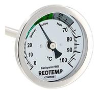 REOTEMP Backyard Pro Thermomètre à compost, tige de 61 cm (24 po), avec guide de compostage (0-100 Celsius)