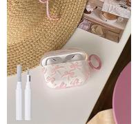Reownest Compatible avec AirPods Pro/Pro 2 Coque Mignon Bow Aesthetic Design Antichoc Transparent Porte - Clés Couvercle Soft Etui pour Airpods Pro/Pro 2 - Transparent