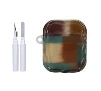 Reownest Compatible avec Coque AirPods 2 avec Kit Nettoyage, Mignonne Dopamine Multicolore Damier Motif Esthétique Design, Antichoc Porte - Clés Couvercle Soft Etui - Multicolore