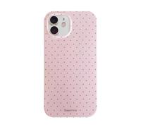 Reownest Compatible avec Coque pour iPhone 12/12 Pro, Silicone TPU Housse pour Filles Femmes Garçons, Mignon Fashion Polka Dot Pattern Aesthetic Design Étui Anti-Choc et Imperméable Case - Rose