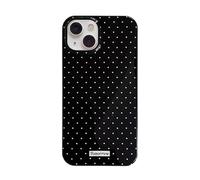 Reownest Compatible avec Coque pour iPhone 14 Plus, Silicone TPU Housse pour Filles Femmes Garçons, Mignon Fashion Polka Dot Pattern Aesthetic Design Étui Anti-Choc et Imperméable Case - Noir