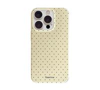 Reownest Compatible avec Coque pour iPhone 14 Pro, Silicone TPU Housse pour Filles Femmes Garçons, Mignon Fashion Polka Dot Pattern Aesthetic Design Étui Anti-Choc et Imperméable Case - Jaune
