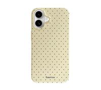 Reownest Compatible avec Coque pour iPhone 16, Silicone TPU Housse pour Filles Femmes Garçons, Mignon Fashion Polka Dot Pattern Aesthetic Design Étui Anti-Choc et Imperméable Case - Jaune