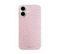 Reownest Compatible avec Coque pour iPhone 16, Silicone TPU Housse pour Filles Femmes Garçons, Mignon Fashion Polka Dot Pattern Aesthetic Design Étui Anti-Choc et Imperméable Case - Rose