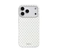 Reownest Compatible avec Coque pour iPhone 17 Pro Max, Silicone TPU Housse, Mignon Fashion Polka Dot Pattern Aesthetic Design Étui Anti-Choc et Imperméable Case pour iPhone 17 Pro Max-Blanc