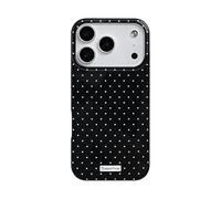 Reownest Compatible avec Coque pour iPhone 17 Pro, Silicone TPU Housse, Mignon Fashion Polka Dot Pattern Aesthetic Design Étui Anti-Choc et Imperméable Case pour iPhone 17 Pro-Noir