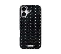 Reownest Compatible avec Coque pour iPhone 17, Silicone TPU Housse, Mignon Fashion Polka Dot Pattern Aesthetic Design Étui Anti-Choc et Imperméable Case pour iPhone 17-Noir