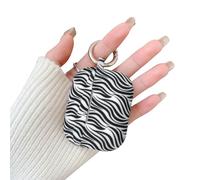 Reownest Coque pour AirPods Pro 2e/1re Génération, Coque en Silicone Antichoc avec Porte-clés Design Mignon à Imprimé Rayures Zèbre pour Filles et Femmes pour AirPods Pro/Pro 2 -Noir