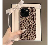Reownest Coque pour iPhone 13/iPhone 14, Mignonne Vintage Motif de Léopard Guépard Design, Souple Pailletée en TPU Antichoc et Imperméable Étui de Protection pour Femmes et Filles-Or