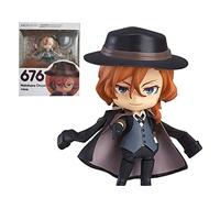 REOZIGN Bungo Stray Dogs Figure Statues, 10 cm / 3,9 Pouces Dazai Osamu, Nakahara Chuuya Anime Q Version Changeable Face Action Figure Collection Ornement Modèle Cadeau (Nakahara Chuuya)