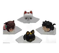 REOZIGN Cat Figure, Q Version 4Pieces Cat couché des d'anime 5cm / 1,9 Pouce de Jeu Anime de Personnage de Personnage de statut de Statue de Bureau
