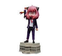 REOZIGN Figurine Anya, Costume Noir Debout, Figurine Anya Forger, 18 Cm, Faite À La Main en PVC Modèle De Statue, Collection, Cadeau Artisanal