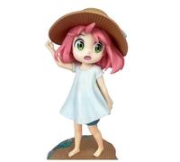 REOZIGN Figurine Anya, d'action Anya Forger Debout sur La Plage 17cm / 6,7 Pouces De Jeu Fait À La Main Artisanat Statue Ornement De Bureau Cadeaux