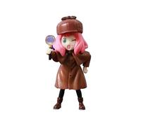 REOZIGN Figurine Anya, Version Q Loupe De Tenue De Détective Marron Anya Forger D'anime 13 Cm/5,1 Pouces en PVC Cosplay Artisanat Souvenirs Cadeaux