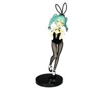 REOZIGN Figurine Hatsune, Debout, Lapin en Forme De Cœur, Figurine Hatsune, 28 Cm, Fabriquée À La Main, en PVC Souvenir pour Les Fans D'anime, Cadeaux (Black)