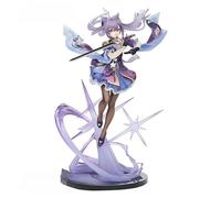REOZIGN Figurine Keqing, Figurine De Combat Genshin Impact Keqing 22 Cm/8,7 Pouces Statues De Cosplay en PVC Souvenirs pour Les Fans D'anime Cadeaux