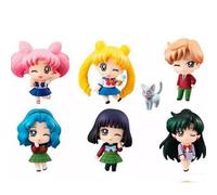 REOZIGN Figurine Saionji Sekai, Figurine Sailor Moon, Six Figurines d'action Mignonnes Wink 5 Cm/1,9 Pouces PVC À Collectionner, Cadeau Artisanal (Close Eyes)