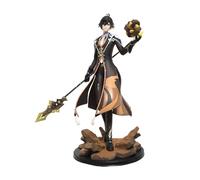 REOZIGN Genshin Impact Figurine d'action Statue, 26 cm/10,2 Pouces Posture Debout Zhongli Personnage de Jeu de Dessin animé Figurine PVC Décoration de Collection Jouets d'anime (Standing Zhongli)
