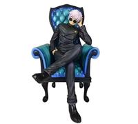 REOZIGN Geto Suguru, GojoSatoru Figure, Costume Lunettes De Soleil Canapé Assis D’Action 24cm/9.4inch Fait Main PVC Caractère Modèle Ornement Cadeaux (b)