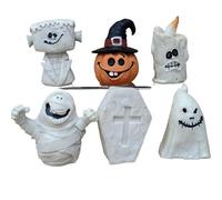 REOZIGN Maman Maman, 5pieces Mini Halloween Mummy Pumpkin Action Figures 5cm / 1,9 Pouces Fabriquées à la Main PVC Modèle de décoration Cadeaux de décoration
