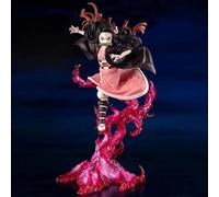REOZIGN Nezuko Kamado Figure Statue 21cm/8.3inch Nezuko Blood Demon Art Nezuko Kamado Figure Cartoon Poupée Jouets Anime Collection Décoration pour Les Fans d'Anime