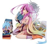 REOZIGN NO Game NO Life Figurines, Jibril Figure Statue 13 cm / 5,1 Pouces Agenouillé Lecture Jibril Anime Personnages Figure Décor Action Figure Ornement Cadeau (Jibril B)