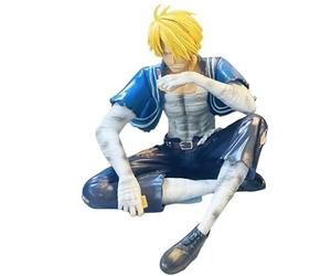 REOZIGN Sanji Figure, Assis Battle Battled Sanji Anime Figures 22cm / 8.7 Pouces Fabriquées À La Main PVC Souvenirs pour Les Fans D'anime Cadeaux