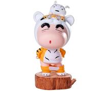 REOZIGN Shin Chan Figure, Q Version Tiger Robe Shin Chan Action Figures 12cm / 4,7 Pouces Fabriquées À La Main