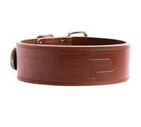 REP Ceinture d'haltérophilie doublée en cuir de 10 mm pour squats, soulevés de terre, entraînement à la gym, conforme à la norme IPF, boucle réglable, attelle dorsale pour homme et femme, noir, taille