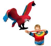 Rep Pals - Perroquet, jouet Extensible de Deluxebase. Répliques d'animaux super extensibles et réalistes, idéal pour les enfants Anti stress, jouet sensoriel, autisme, tdah, anxiété, relaxant, squishy