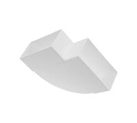Repa Market 110 x 55 mm Coude de conduit rectangulaire horizontal pour raccord de tuyau - Angle : 90° - Système de ventilation, chauffage et refroidissement - Élément de ventilation pour espaces