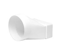 Repa Market 110 x 55 mm Raccord de tuyau rectangulaire pour tube rond - 100 mm - Système de ventilation, chauffage, refroidissement - Élément de ventilation pour les espaces restreints.