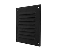 Repa Market 165 x 165 mm Grille d'aération noire avec moustiquaire - Intérieur, extérieur Couvercle de tuyau de ventilation/grille - Pour climatisation, évacuation d'air - Grille d'aération pour abri
