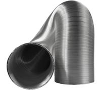 Repa Market Conduit flexible en aluminium de 150 mm - Longueur de 1,5 m - Tuyau en aluminium ondulé - Tuyau d'aération flexible - Tuyau de ventilation - Conduit d'échappement pour lave-linge et linge