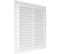 Repa Market Grille d'aération 250 mm x 250 mm, Blanc, avec écran anti-parasites intégré, couvercle de conduit d'aération CVC, bouchon d'aération en plastique
