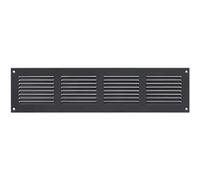Repa Market Grille d'aération anthracite de 400 mm x 100 mm - Grilles de reprise d'air en acier - pour plafond et mur latéral - Système CVC - Équipées de moustiquaire (40 x 10 cm)