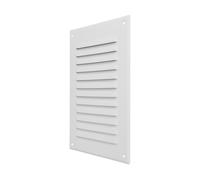 Repa Market Grille d'aération blanche - 165 x 240 mm - Avec moustiquaire - Pour intérieur, extérieur - Pour climatisation, évacuation - Pour abri de jardin, cuisine, salle de bain