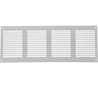 Repa Market Grille d'aération blanche de 400 mm x 150 mm - Grilles de reprise d'air en acier de qualité - pour plafond et mur latéral - Système CVC - Équipées de protection (40 x 10 cm)