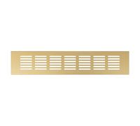Repa Market Grille d'aération design dorée 400 x 60 mm (taille du cadre) - Couvercle de bouche d'aération décorative en aluminium pour armoire, porte, sol - Registre de ventilation élégant pour
