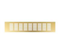 Repa Market Grille d'aération design dorée 400 x 80 mm (taille du cadre) - Grille d'aération décorative en aluminium pour armoire, porte, sol - Grille d'aération élégante pour meubles - Grille de