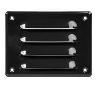 Repa Market Grille d'aération noire de 140 mm x 105 mm - Grilles de reprise d'air en acier de qualité - pour plafond et mur latéral - Système CVC - Équipées de protection