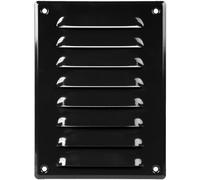 Repa Market Grille d'aération noire de 140 mm x 190 mm - Grilles d'air de retour en acier de qualité - pour plafond et paroi latérale - HVAC - avec écran de protection contre les insectes (14 x 19 cm)