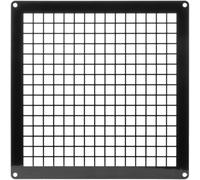 Repa Market Grille d'aération rectangulaire en acier galvanisé noir de 20,3 x 20,3 cm - Grille d'aération - Grille de protection universelle en métal pour évacuation d'air - Grille de conduit durable