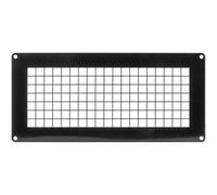 Repa Market Grille d'aération rectangulaire en acier galvanisé noir de 25,4 x 11,9 cm - Grille d'aération - Grille de protection universelle en métal pour évacuation d'air - Grille de conduit durable