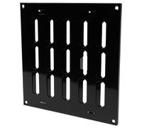 Repa Market Grille d'aération réglable noire de 200 x 200 mm (dimensions extérieures) - Registre d'aération CVC en acier galvanisé - Protection de chauffage, de refroidissement - Mur, retour de