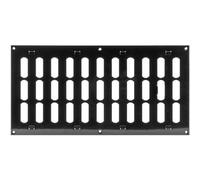 Repa Market Grille d'aération réglable noire de 400 x 200 mm (dimensions extérieures) - Grille d'aération en acier galvanisé CVC - Couvercles d'aération pour mur, plafond, protection d'évent