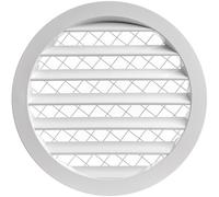 Repa Market Grille d'aération ronde industrielle en aluminium - 160 mm - Blanc - Grille d'aération ronde en métal avec tamis - Filet - Sortie d'air ronde ou entrée d'air pour maison ou mur de garage