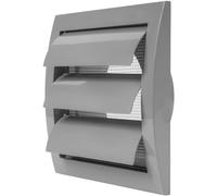 Repa Market Hotte d'aération grise de 100 mm avec écran de protection antiparasitaire et bride intégrés, blanc, couvercle de grille d'aération, couvercle de conduit d'évacuation de CVC (153 x 148 mm)