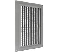 Repa Market Housse de grille d'aération grise de 250 mm x 170 mm avec écran de protection antiparasitaire intégré, couvercle de conduit d'aération CVC en plastique