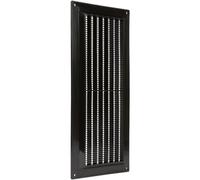Repa Market Housse de grille d'aération noire de 130 mm x 300 mm avec écran de protection antiparasitaire intégré, couvercle de conduit d'aération CVC en plastique